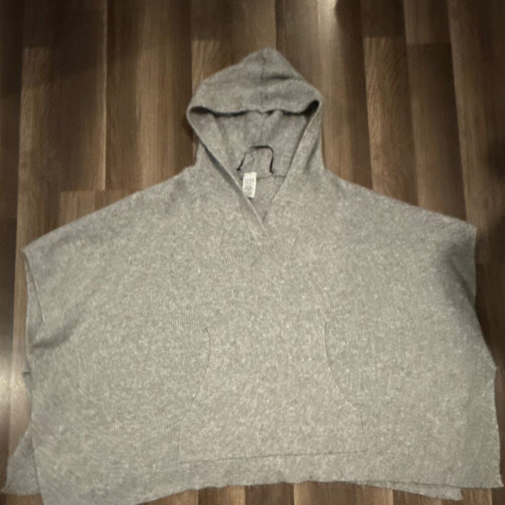 Time and Tru Gray Sleeveless Knit Hooded Pullover Hoodie Women’s One Size